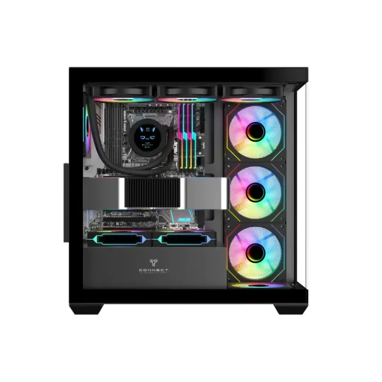 Connect Panoglass ARGB case front glass panel view