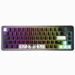 Golden Lion GM68 65% RGB Hot-Swappable Mechanical Gaming Keyboard with USB-C and VIA in Black with Red/Silver Switches