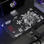 Golden lions series Mouse pad B-Bleu 900x400mm/4mm XL desk mousepad full view