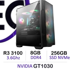 Powerful Gaming PC - Ryzen 3 3100 | GT1030 | 8GB DDR4 | 256GB NVMe