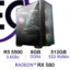 Powerful Gaming PC Ryzen 5 5500 RX580 build with 8GB DDR4 and 512GB NVMe