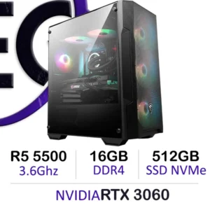 Powerful Gaming PC - Ryzen 5 5500 | RTX 3060 | 16GB DDR4 | 512GB NVMe