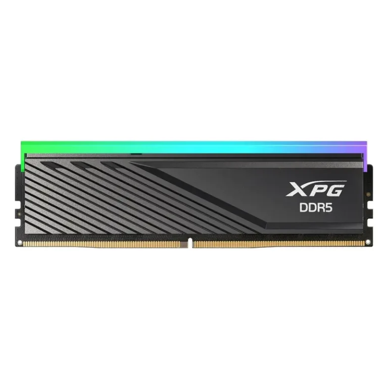 XPG LANCER BLADE RGB DDR5 memory module lit view