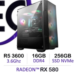 Powerful Gaming PC - Ryzen 5 3600 | RX580 | 16GB DDR4 | 256GB NVMe
