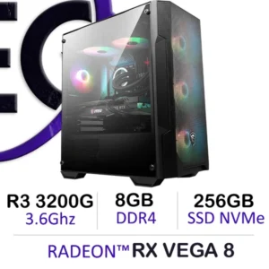 Upgradeable Gaming PC – Ryzen 3 3200G | Vega 8 | 8GB DDR4 | 256GB NVMe