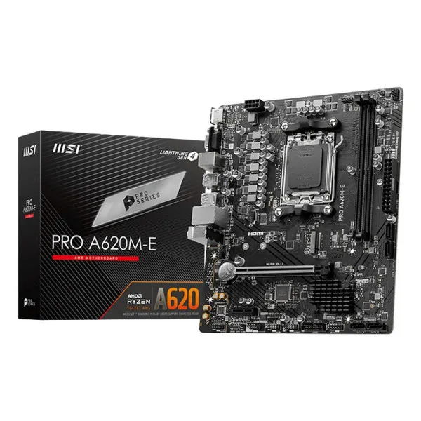 MSI PRO A620M-E Micro-ATX AM5 motherboard with DDR5 support