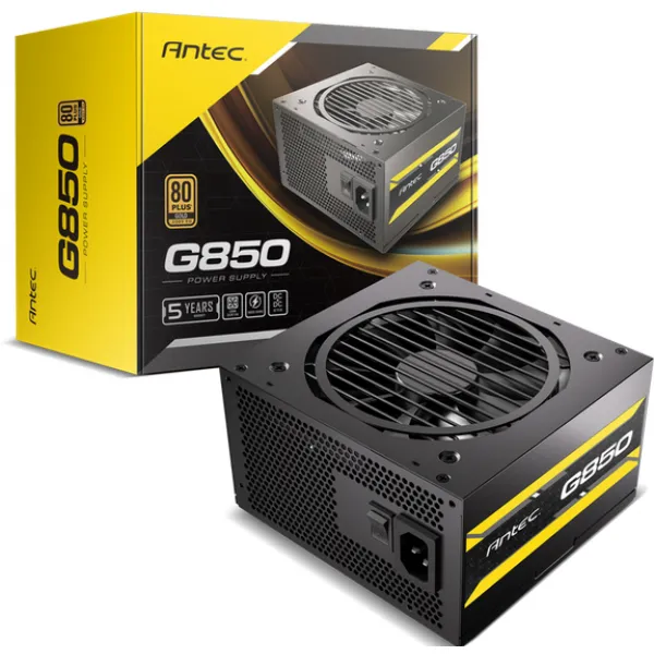 ANTEC ATOM G850 850W GOLD 80+ PSU with black chassis and high-efficiency power output