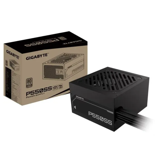 Gigabyte P550SS 550W Silver power supply with flat black cables and 80 Plus certification
