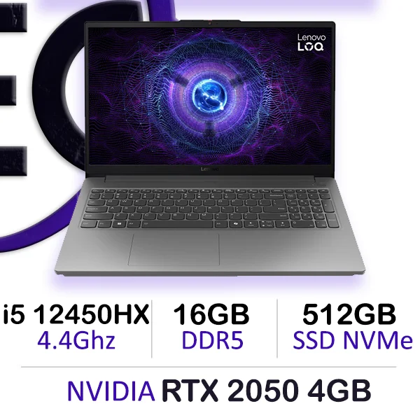 LENOVO LOQ 15IAX9E Intel i5-12450HX/16GB DDR5/512GB SSD/15.6″ 144Hz/RTX 2050 4GB