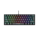 T-WOLF T61 compact mechanical keyboard black with tactile switches