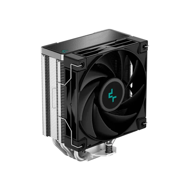 DeepCool AK400 Black CPU Cooler with Four Heat Pipes, Quiet Operation, and Sleek Black Design