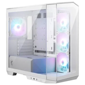 MSI MAG Pano M100R PZ White Micro-ATX Gaming Case with Efficient Cooling, Tempered Glass Side Panel, and Sleek Design