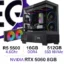 Powerful Gaming PC with Ryzen 5 5500 CPU and RTX 5060 8GB GPU