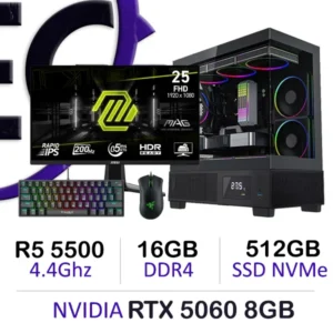 Setup Game Complete PC with Ryzen 5 5500 and RTX 5060 8GB