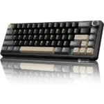 ATTACK SHARK X66 Star Black mechanical keyboard with RGB lighting and Strawberry Switches