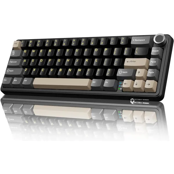 ATTACK SHARK X66 Star Black mechanical keyboard with RGB lighting and Strawberry Switches
