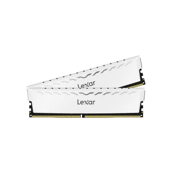 Lexar Thor 32GB DDR4 3600MHz RAM (White) memory module designed for high-speed performance and aesthetic appeal.