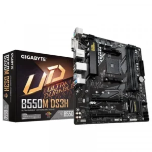 Gigabyte B550M DS3H Micro ATX motherboard with PCIe 4.0 and dual M.2 slots