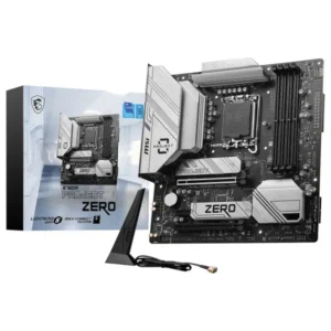 MSI B760M PROJECT ZERO motherboard for high-performance gaming and content creation with support for Intel 12th/13th/14th Gen processors.