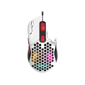 XTRIKE ME GM-316W RGB gaming mouse, white body with RGB lighting