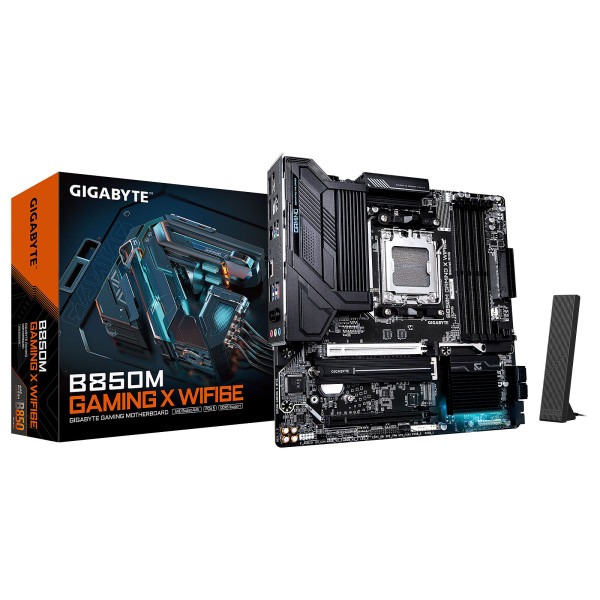 Gigabyte B850M GAMING X WIFI6E Motherboard with AM5 socket, DDR5 RAM support, PCIe 5.0, and WiFi 6E