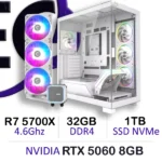Ultra PC Series desktop with Ryzen 7 5700X and RTX 5060 graphics card