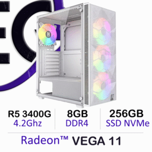 Upgradeable Gaming PC – Ryzen 5 3400G | Vega 11 | 8GB DDR4 | 256GB NVMe