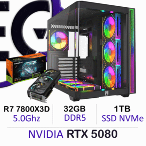 Ultra Gaming PC – Ryzen 7 7800X3D | RTX 5080 | 32GB DDR5 | 1TB NVMe