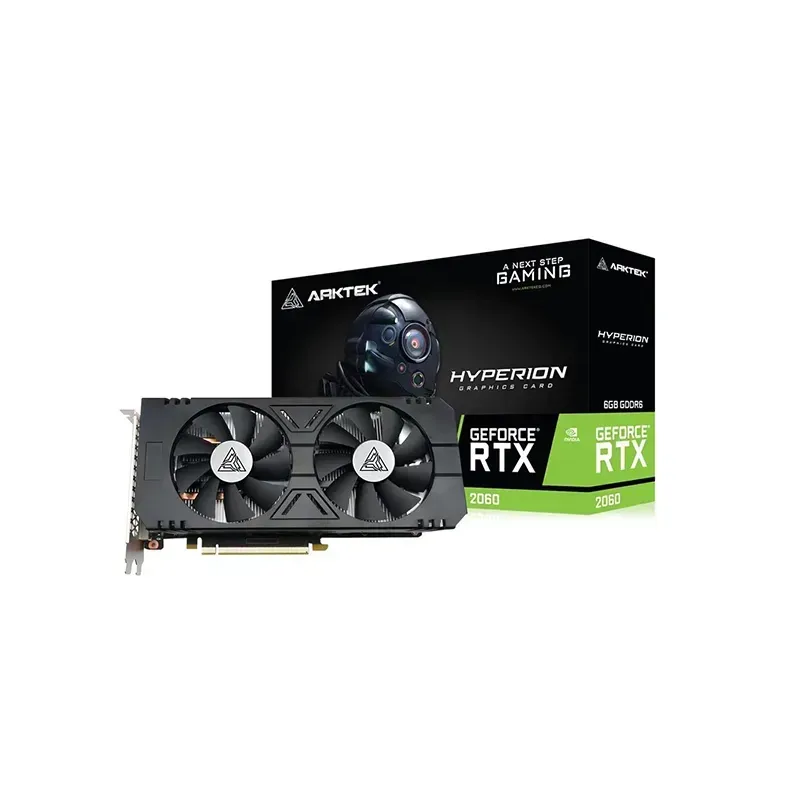 ARKTEK GeForce RTX 2060 6GB GDDR6 graphics card with NVIDIA Turing architecture for ultra-realistic gaming and content creation.