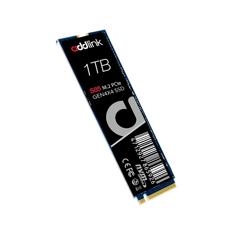 Addlink S85 1TB SSD M.2 PCIe Gen4x4 NVMe high-speed storage drive for gaming and professional performance.