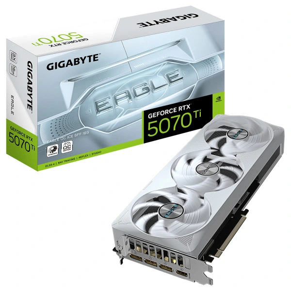 Gigabyte GeForce RTX 5070 Ti EAGLE OC ICE SFF 16G compact gaming graphics card