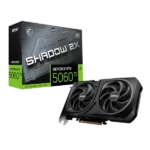 MSI GeForce RTX 5060 Ti 16G SHADOW 2X PLUS graphics card with dual-fan cooling and 16GB GDDR6 memory