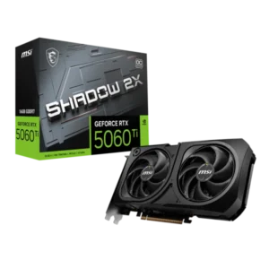 MSI GeForce RTX 5060 Ti 16G SHADOW 2X PLUS graphics card with dual-fan cooling and 16GB GDDR6 memory