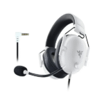 Razer BlackShark V2 X PlayStation White gaming headset with noise-isolating design