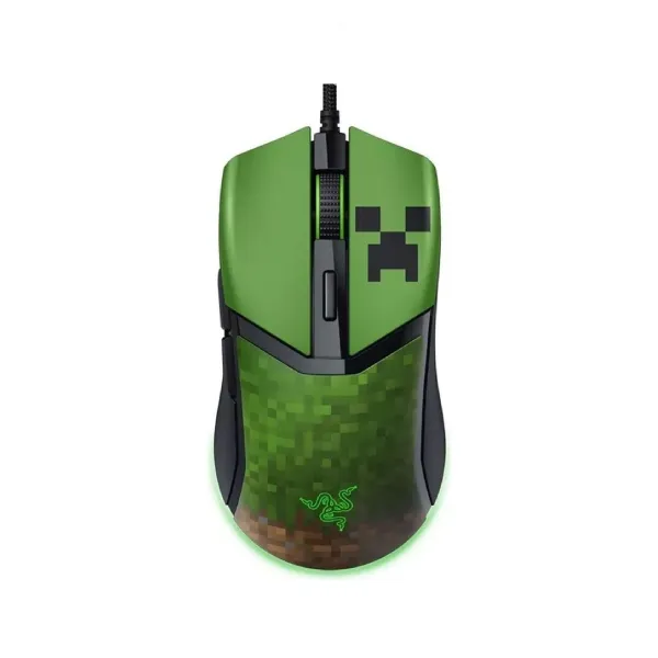 Razer Cobra (Minecraft Edition) RGB gaming mouse with precision sensor and Minecraft-inspired design