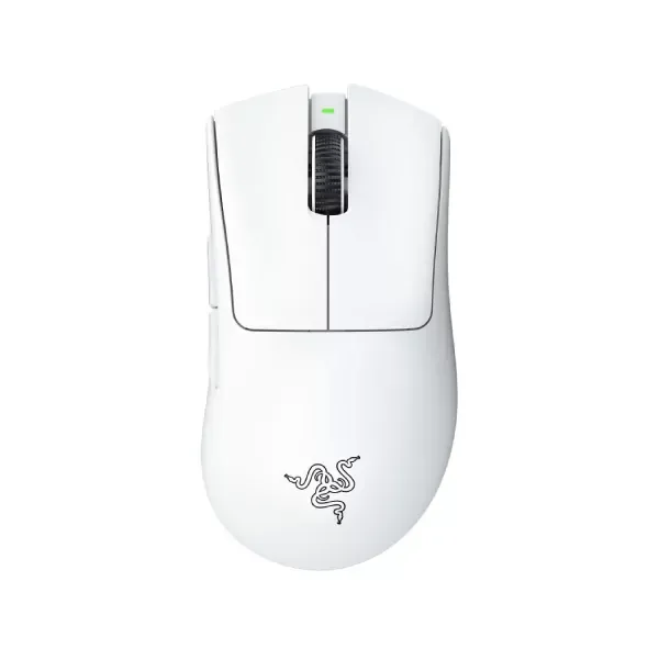 Razer DeathAdder V3 Pro White ultra-light wireless gaming mouse with ergonomic shape and side buttons