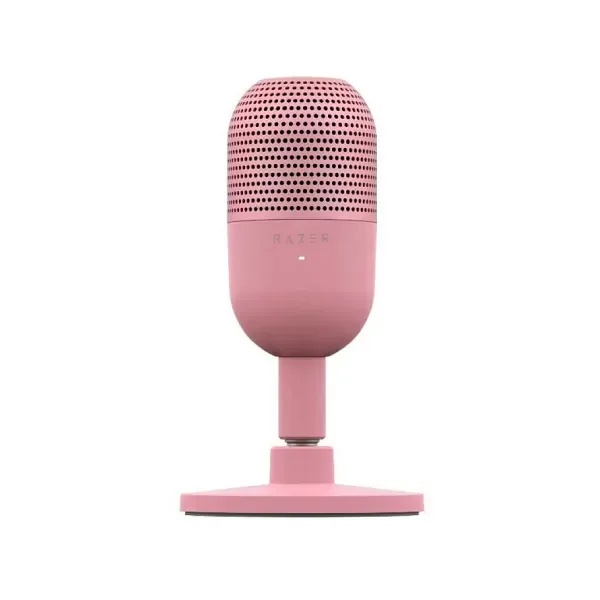 Razer Seiren V3 Mini (Quartz) compact USB streaming microphone in pink