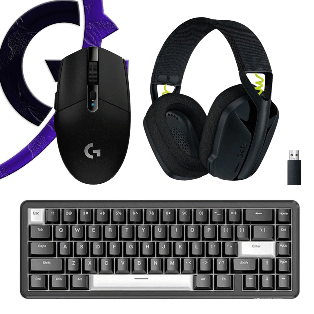 Gaming Bundle Logitech G305 + Logitech G435 + Attack Shark X65 HE Black