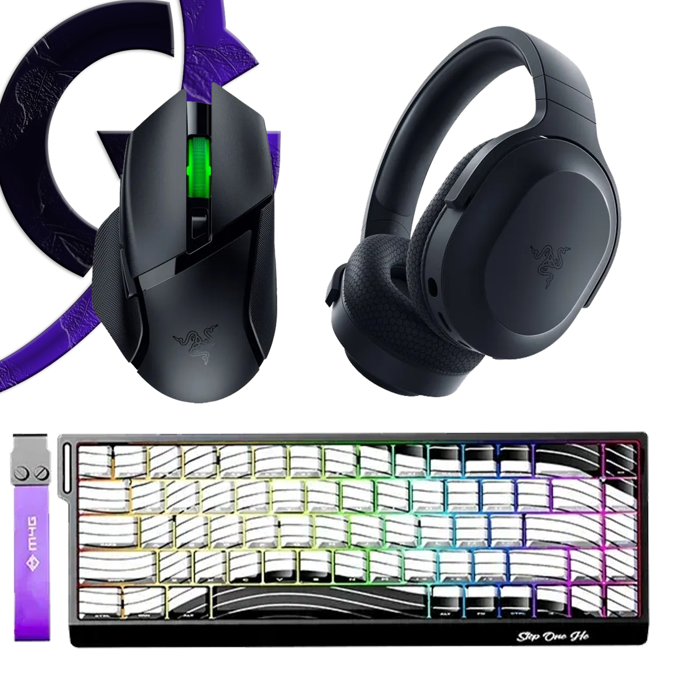 Gaming Bundle Razer Basilisk X Hyperspeed + Razer Barracuda X 2022 + M4G Step One HE Magnetic Keyboard