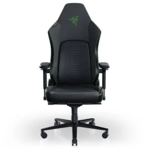 Razer Iskur V2 Black Green ergonomic gaming chair with adaptive lumbar support and premium eco-leather