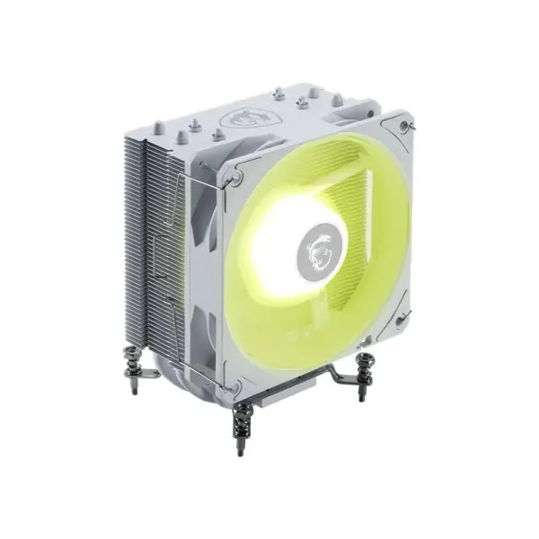 MSI MAG CoreFrozr AA13 White dual-tower CPU air cooler with ARGB lighting