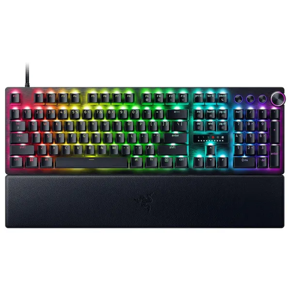 Razer Huntsman V3 Pro full-size gaming keyboard with analog optical switches and magnetic wrist rest
