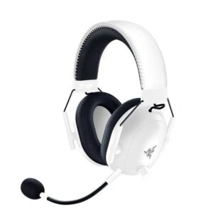 Razer BlackShark V2 HyperSpeed White wireless gaming headset with detachable mic and sleek lightweight design