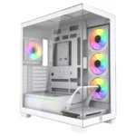 NOVA GUARDIAN H9-1-PLUS White ATX mid tower case with tempered glass panel and optimized airflow for gaming builds.