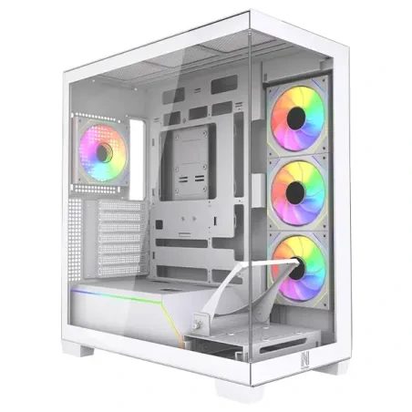 NOVA GUARDIAN H9-1-PLUS White ATX mid tower case with tempered glass panel and optimized airflow for gaming builds.