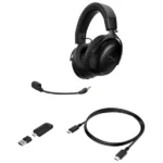 HyperX Cloud III S Wireless Black gaming headset with detachable microphone