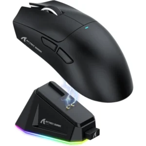 Image of ATTACK SHARK X11 Black high-precision gaming mouse with ergonomic design