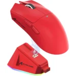 Image of ATTACK SHARK X11 Red high-performance gaming mouse with RGB lighting