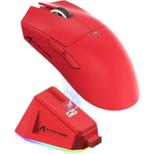 Image of ATTACK SHARK X11 Red high-performance gaming mouse with RGB lighting