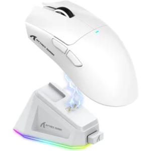 Image of ATTACK SHARK X11 White ergonomic high-precision gaming mouse